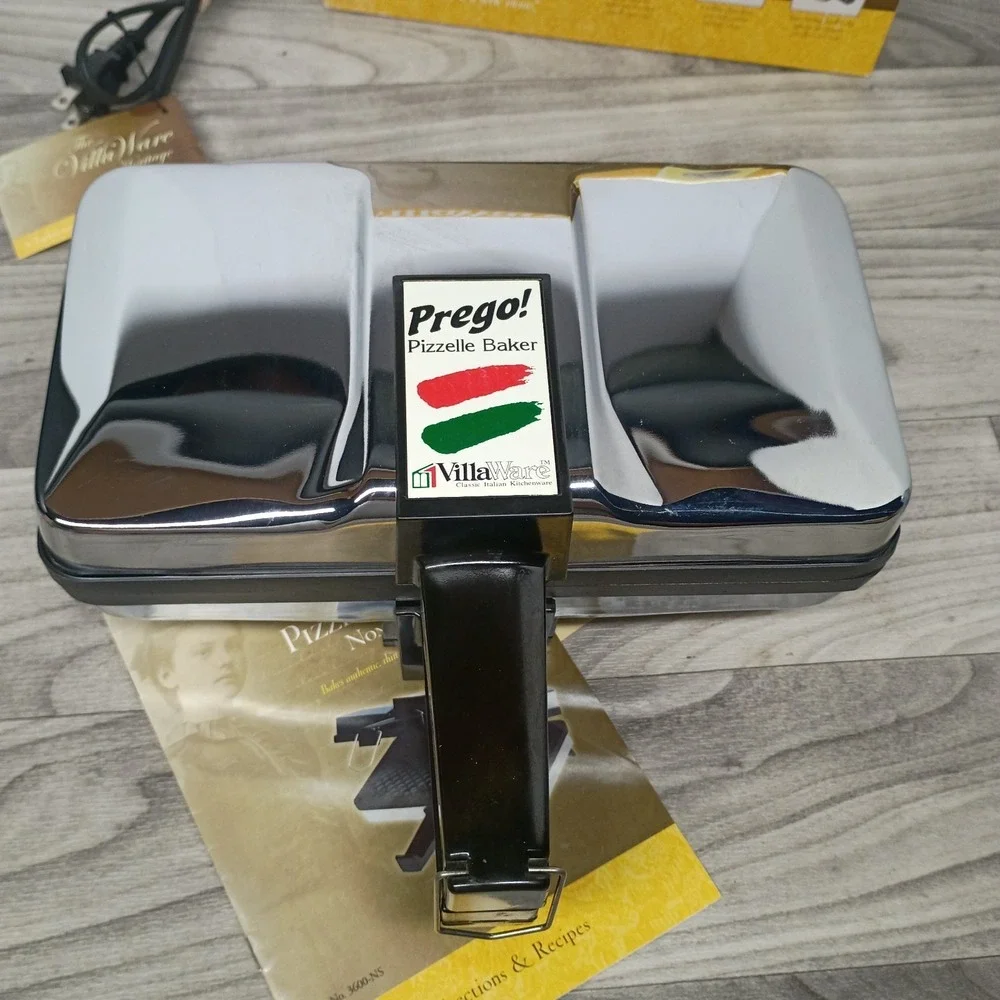 VillaWare Prego Pizzelle Baker Series 2 Maker 3600-NS Italian Cookies